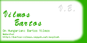 vilmos bartos business card